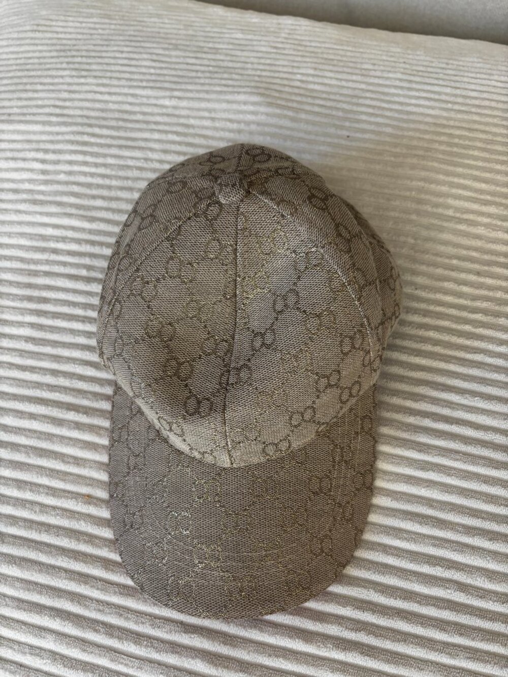 Monogram Print Baseball Cap – Neutral Designer Inspired Hat